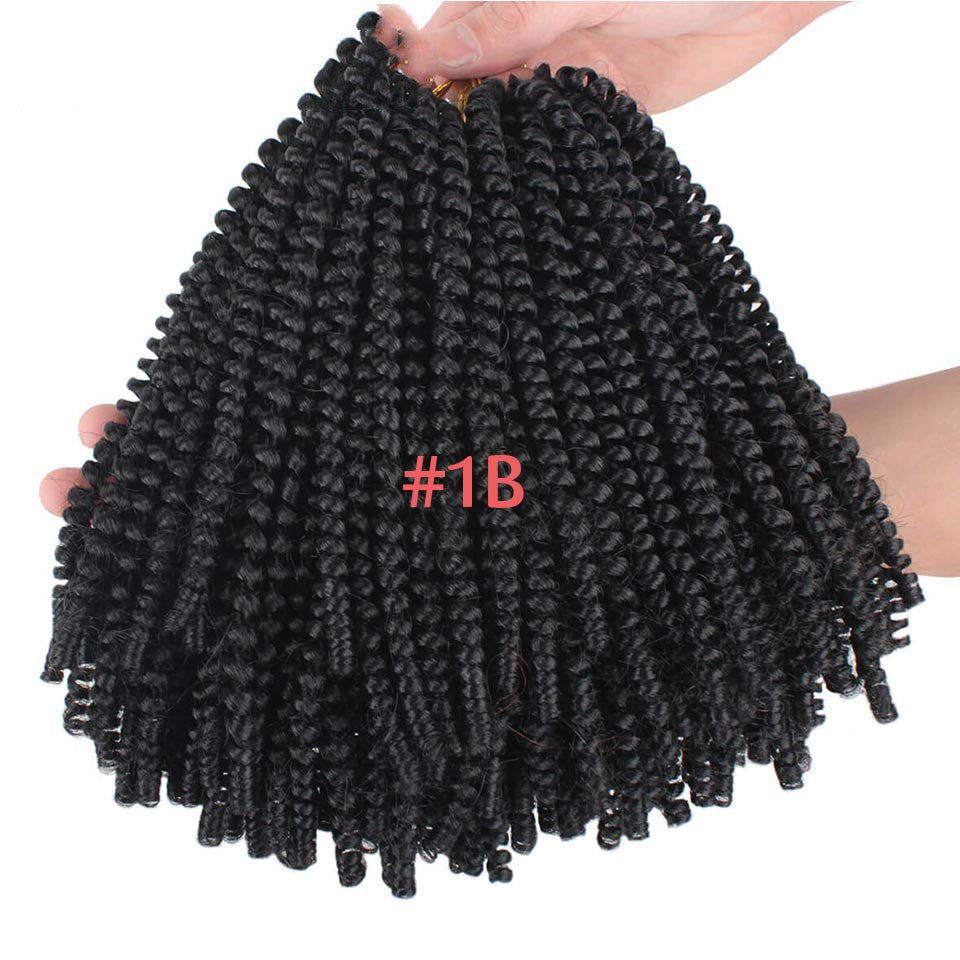 110g chemical fiber hair extensions crochet twist braids curly style short synthetic ombré coloured