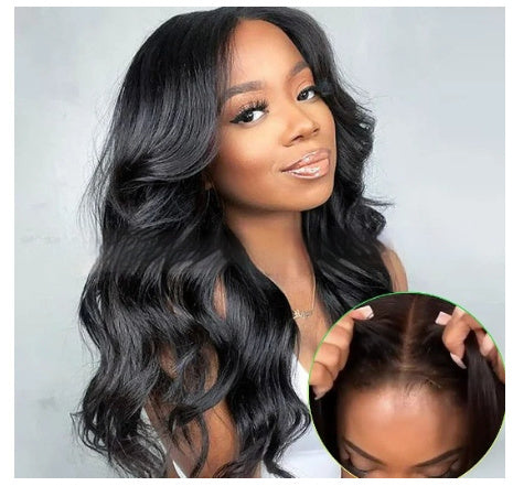 Body Wave Glueless Human Hair Wigs Glue-free Hoods invisible HD lace frontal