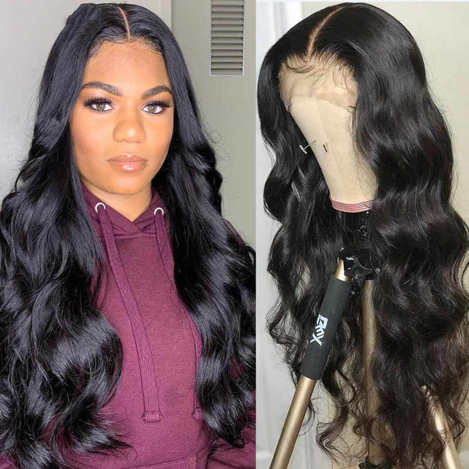 100% Human Hair 13X4 HD Lace Front Wig Body Wave 1B# black short and very long lasting hair guarantee bulk price affordable