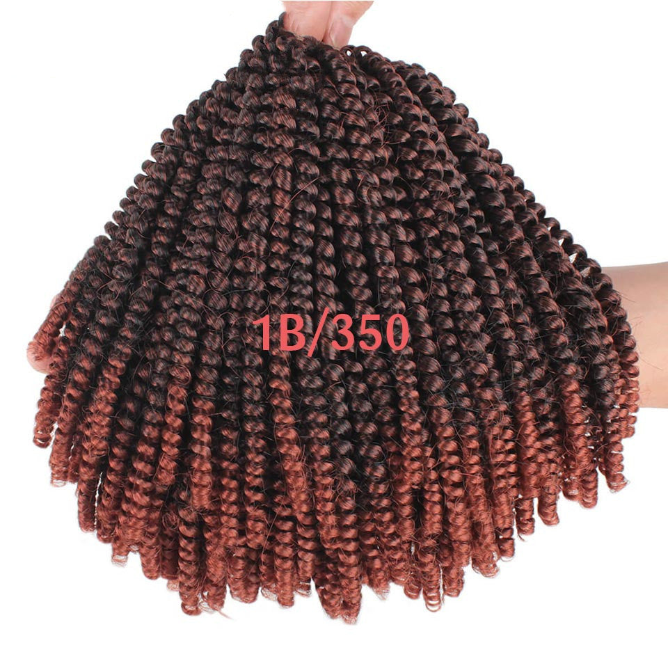 110g chemical fiber hair extensions crochet twist braids curly style short synthetic ombré coloured
