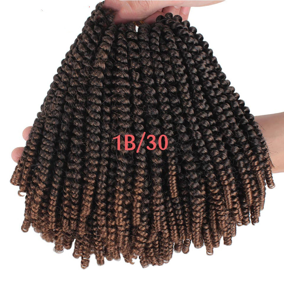 110g chemical fiber hair extensions crochet twist braids curly style short synthetic ombré coloured