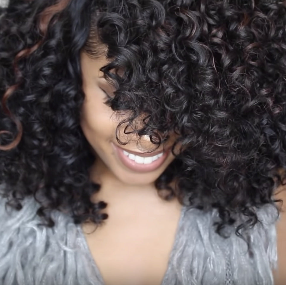 Glueless Curly Full Machine Made Scalp Top Wig With Bangs 180 Density High quality heat resistant wire