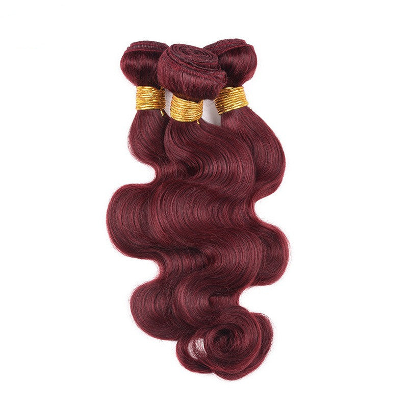 Red 99j Body wave hair bundles extensions wigs real quality human hair sets very affordable bulk price