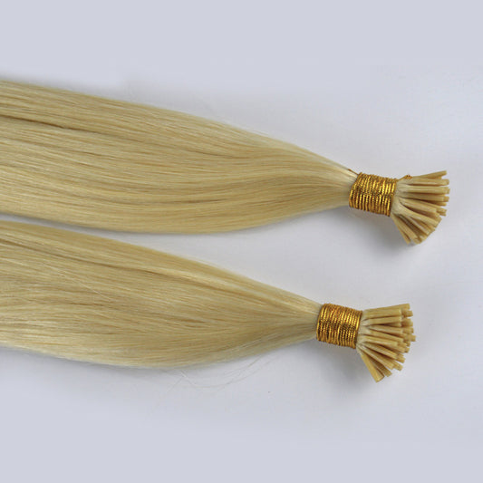 Blonde Straight Micro Hair Extensions – Single Strand, Heat Fusion Attachment | 100% Human Hair single attachment heat