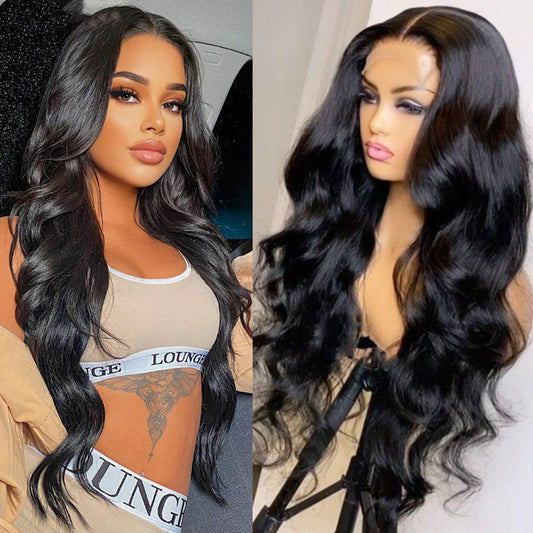 100% Human Hair 13X4 HD Lace Front Wig Body Wave 1B# black short and very long lasting hair guarantee bulk price affordable
