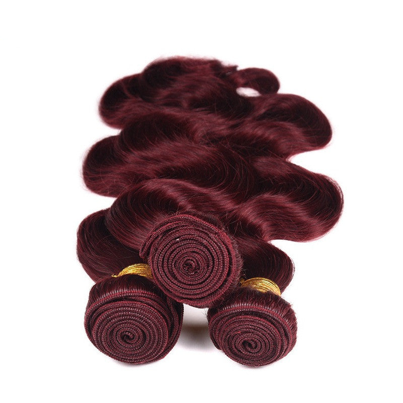 Red 99j Body wave hair bundles extensions wigs real quality human hair sets very affordable bulk price