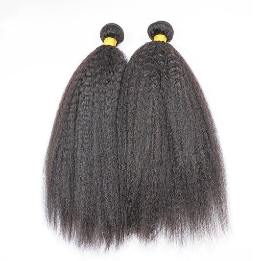 Natural Human yaki hair Fiber heat resistant for Wig making hairstyling extensions