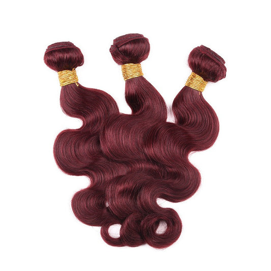 Red 99j Body wave hair bundles extensions wigs real quality human hair sets very affordable bulk price