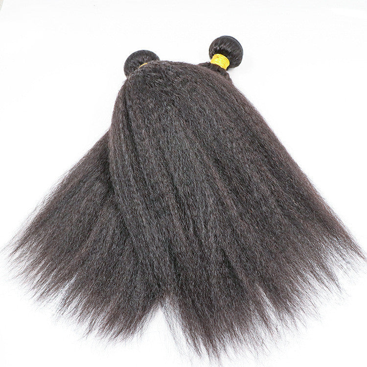 Natural Human yaki hair Fiber heat resistant for Wig making hairstyling extensions