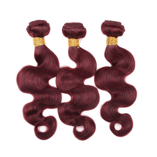 Red 99j Body wave hair bundles extensions wigs real quality human hair sets very affordable bulk price
