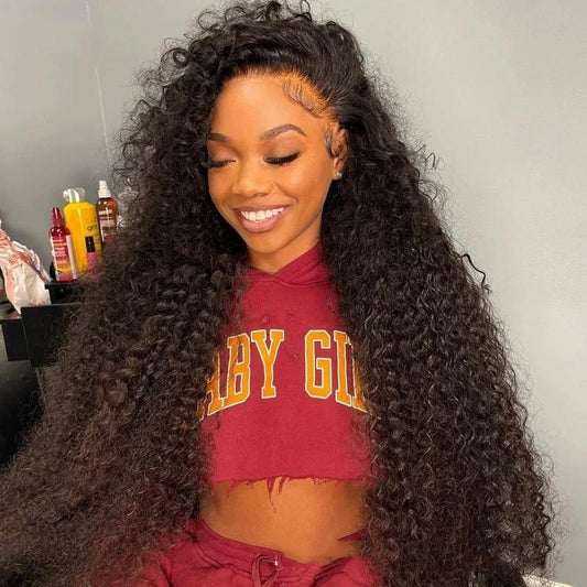Sustainable Deep wave Half Lace Human Hair Wig – Glueless, 13x6 Swiss Lace | 150% & 180% Density | Natural Black 1B# | Medium to Long Lengths Human Hair affordable bulk price