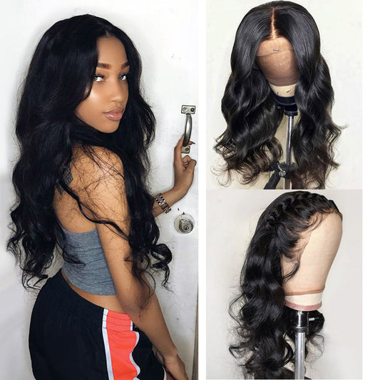 Glueless 13x4 Lace Front Human Hair Wig pre-plucked with baby hair 150% density long lasting Quality loose wave