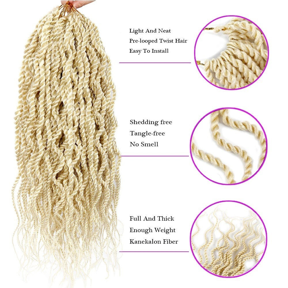 Synthetic Wavy Twist crochet Braid Hair coloured Senegalese twist trend