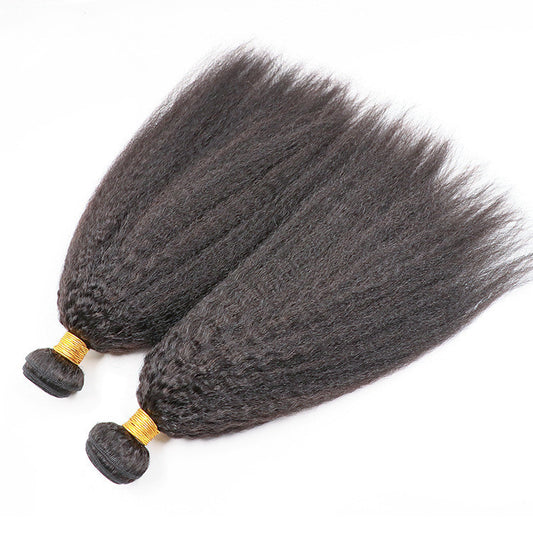 Natural Human yaki hair Fiber heat resistant for Wig making hairstyling extensions