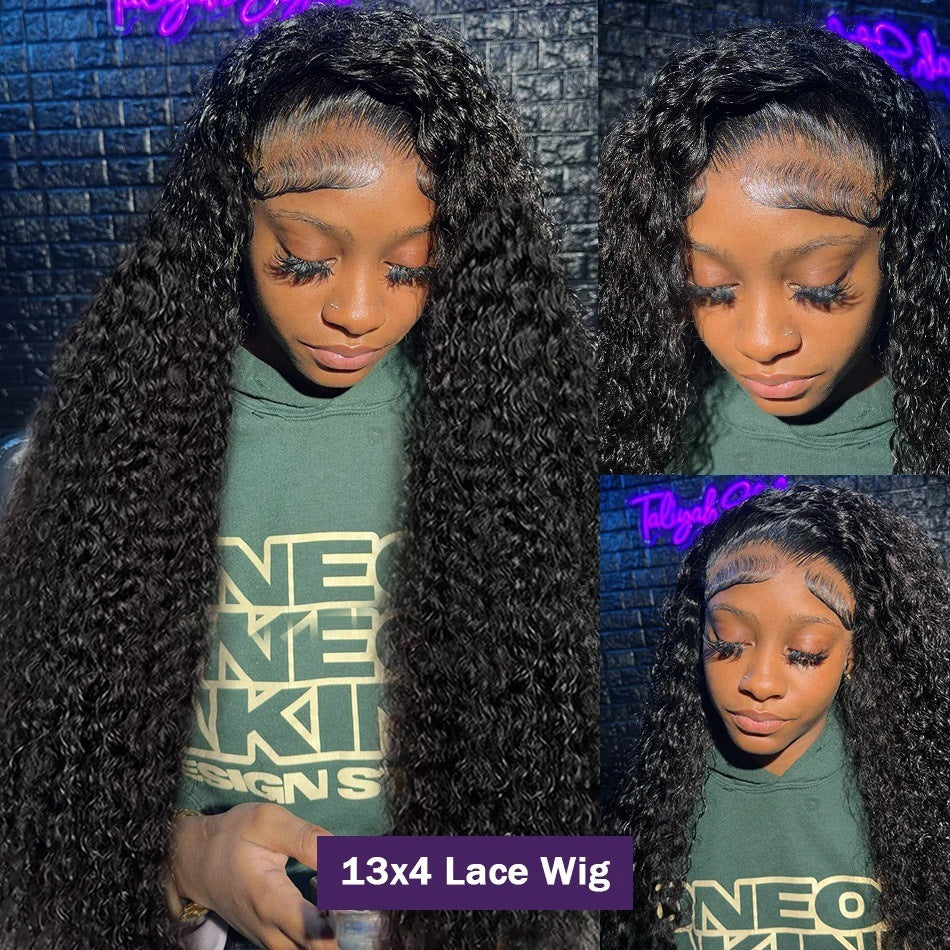 Super long 13X4 13X6 Full Human Hair pre-plucked hairline with baby hairline Quality Hair volume Deep wave free part