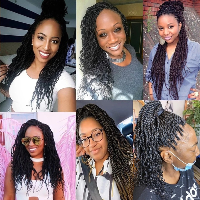 Synthetic Wavy Twist crochet Braid Hair coloured Senegalese twist trend